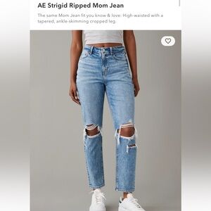 American Eagle Strigid Mom Jeans (high-waisted)
